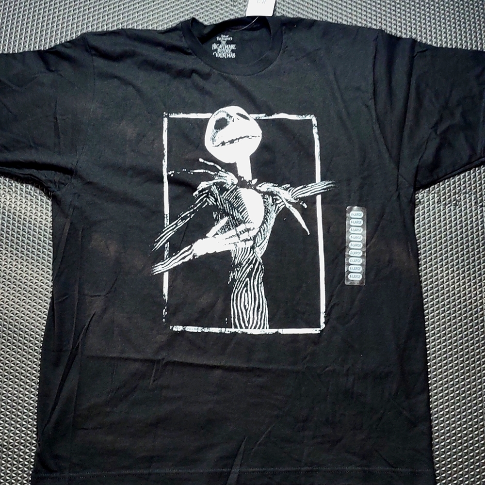 Disney The Nightmare before Christmas Xlarge Black Unisex short sleeves shirt